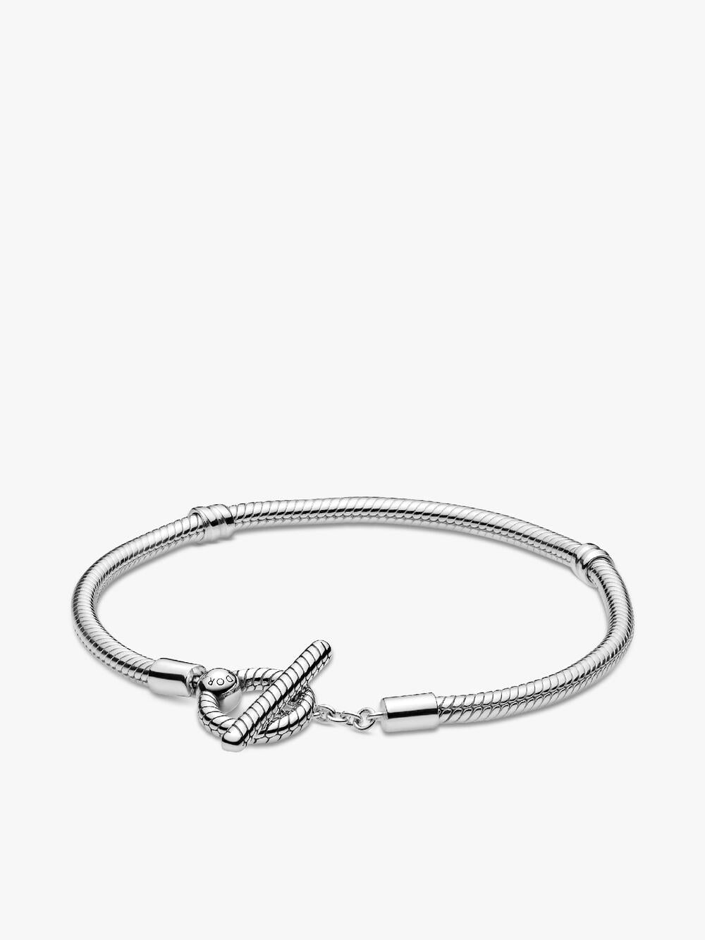 Pandora Moments Asymmetric Star T-bar Snake Chain Bracelet