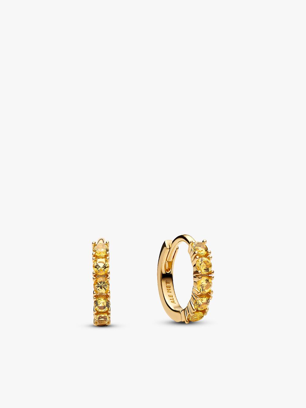 Sparkling Huggie Hoop Earrings