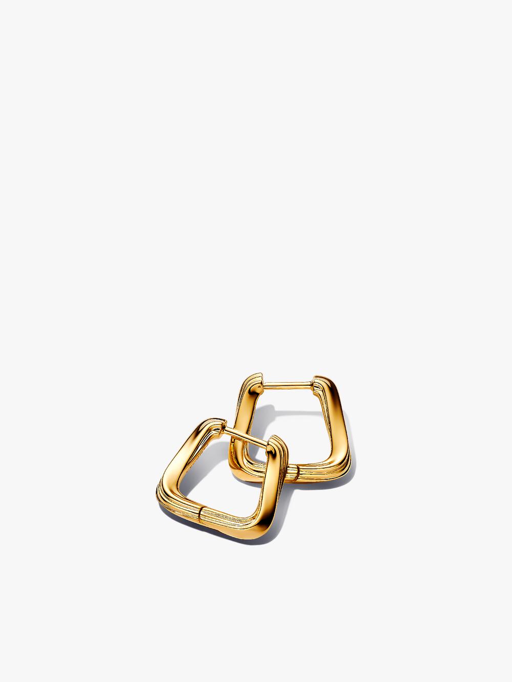 Organically V-shaped Open Hoop Earrings