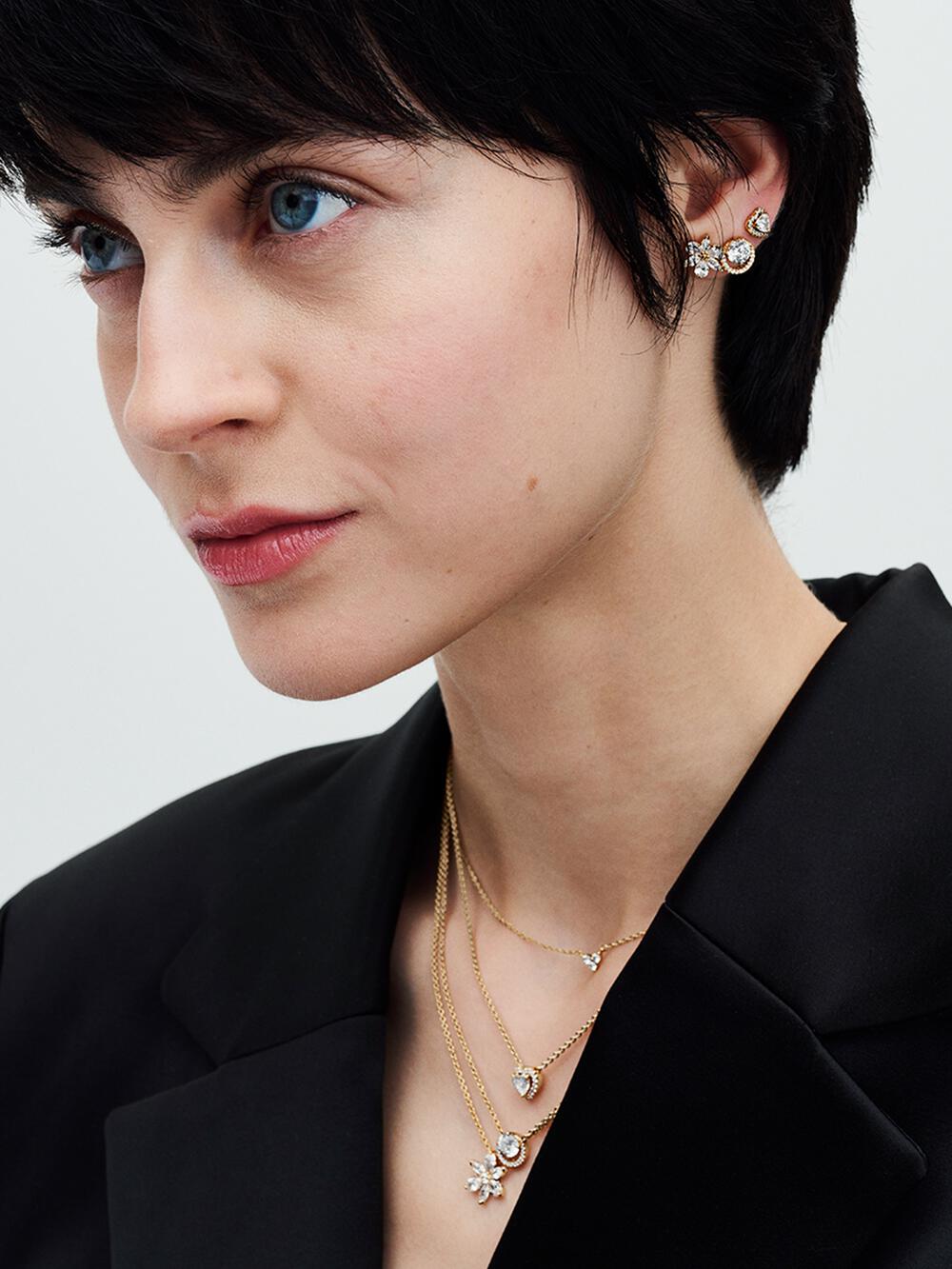 Sparkling Heart Collier Necklace