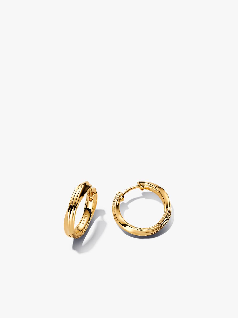Round Huggie Hoop Earrings