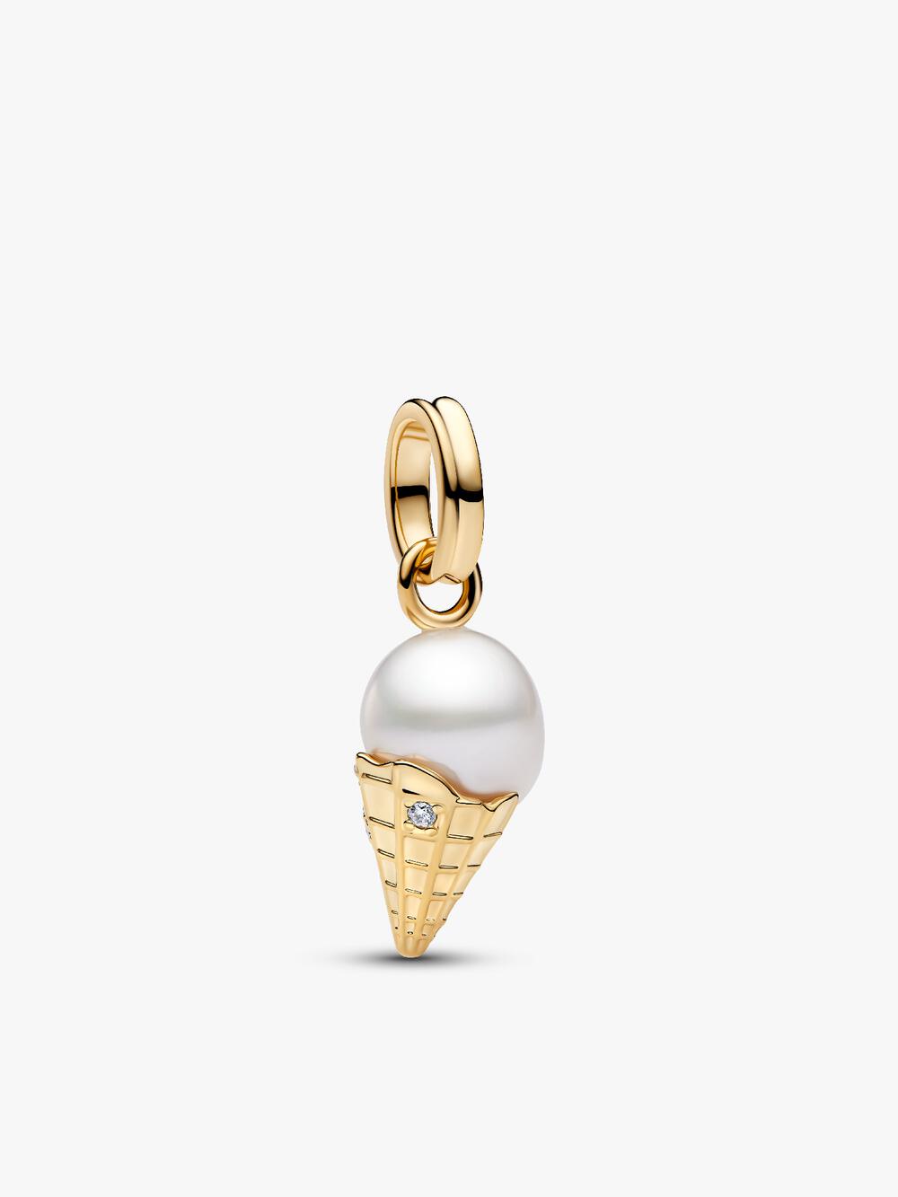Treated Freshwater Cultured Baroque Pearl Peas in a Pod Dangle Charm