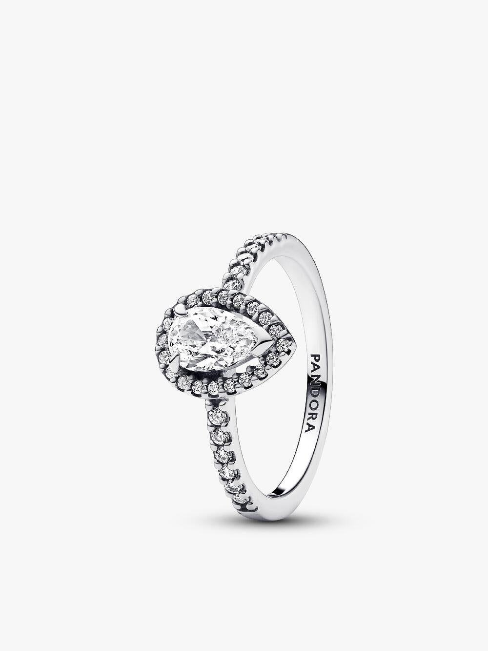 Square Sparkle Halo Ring