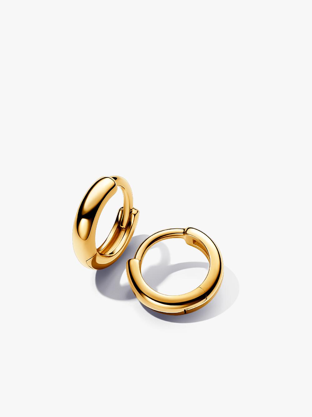 Round Huggie Hoop Earrings