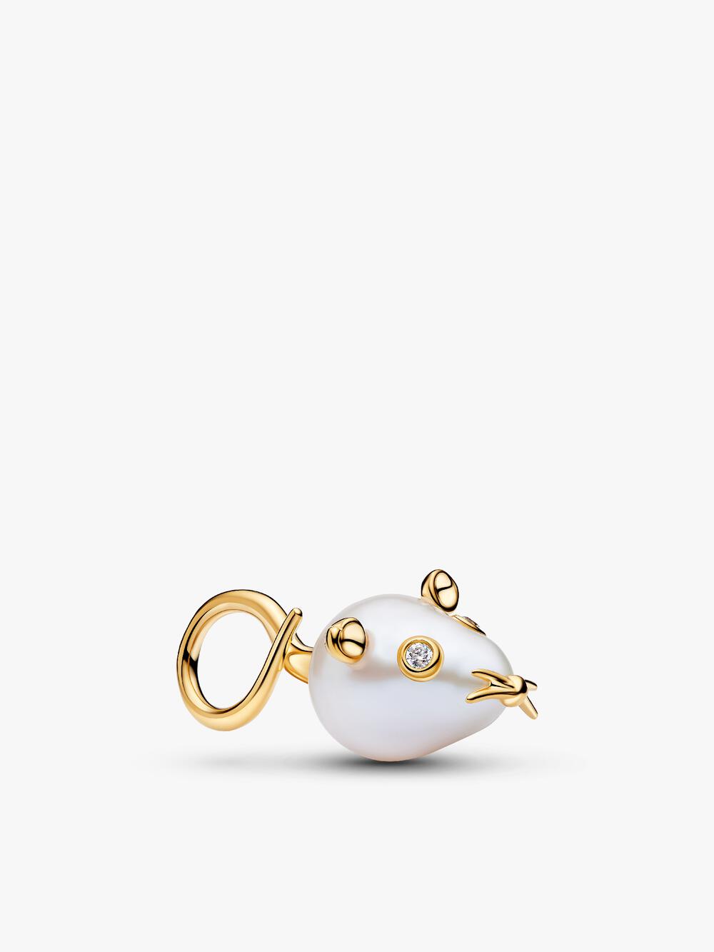 Treated Freshwater Cultured Baroque Pearl Squid Dangle Charm