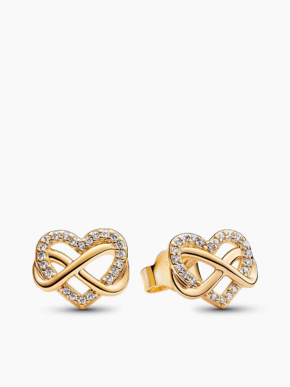 Sparkling Infinity Heart Collier Necklace