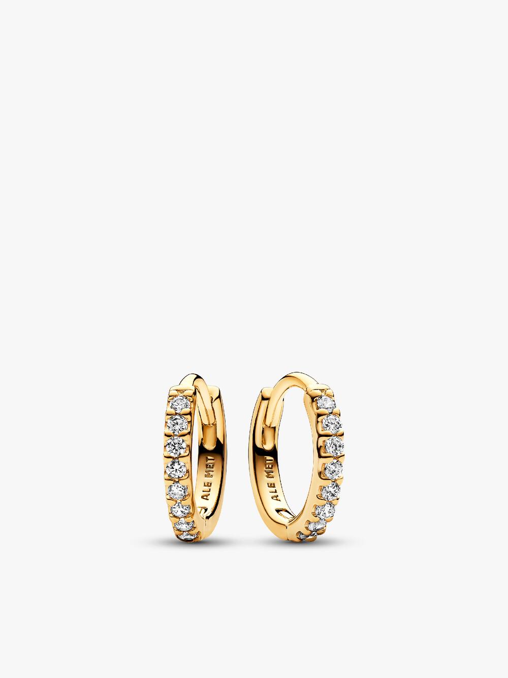 Sparkling Elevated Heart Stud Earrings