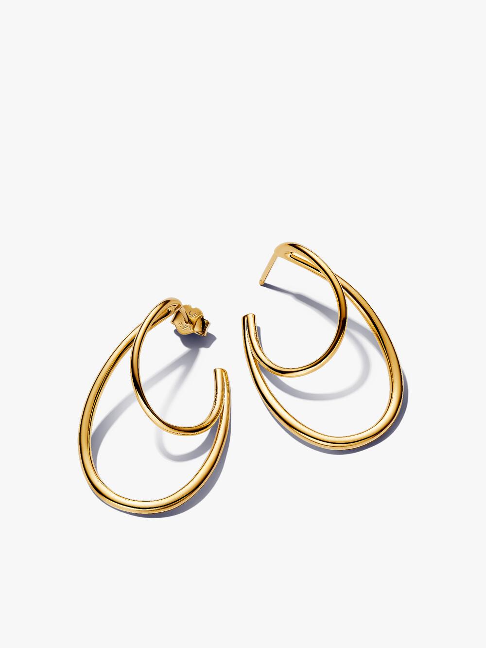 Organically V-shaped Open Hoop Earrings