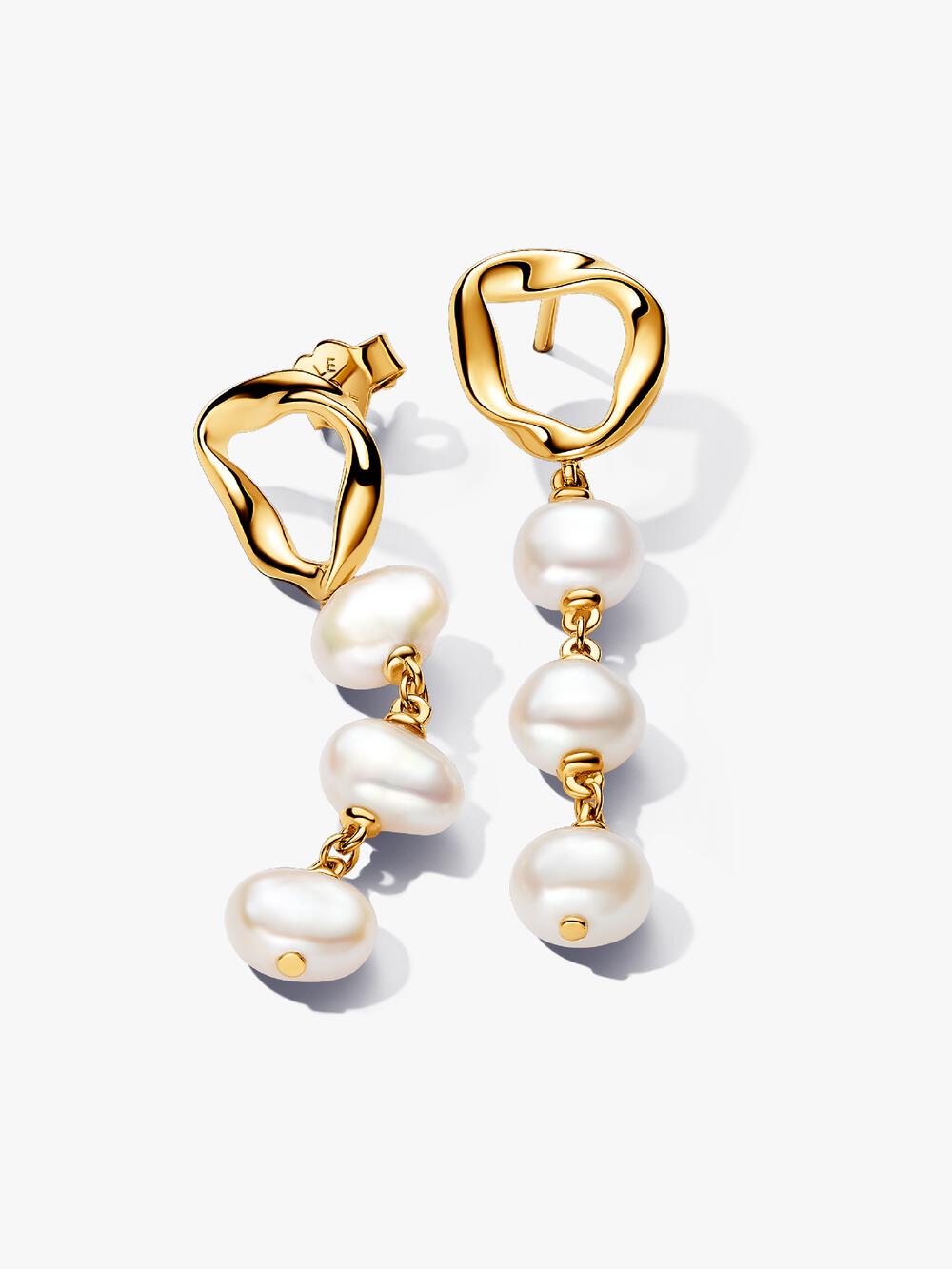 Organically V-shaped Open Hoop Earrings