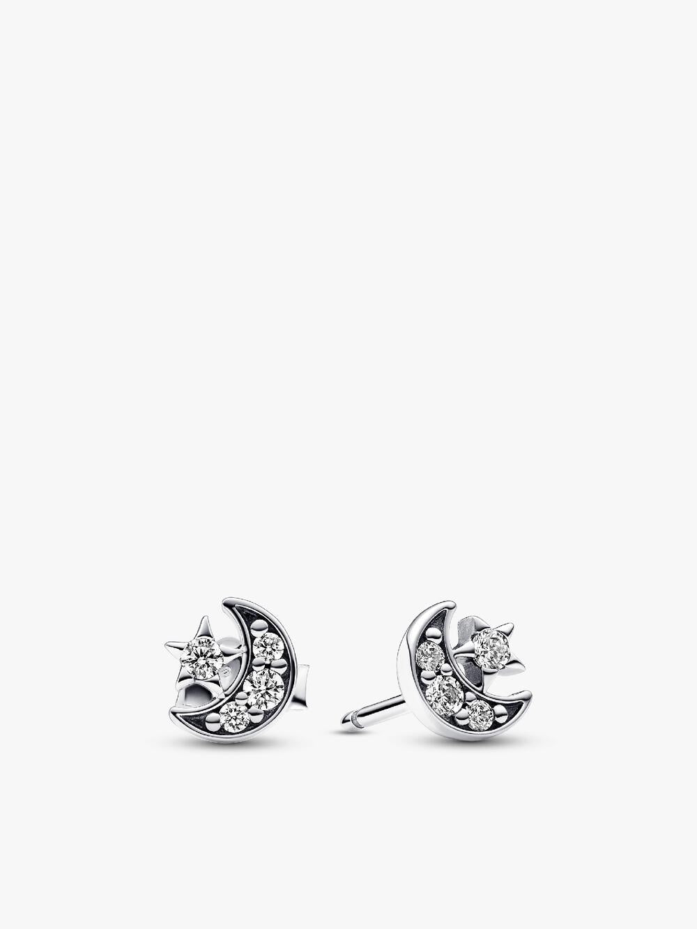 Sparkling Infinity Heart Stud Earrings