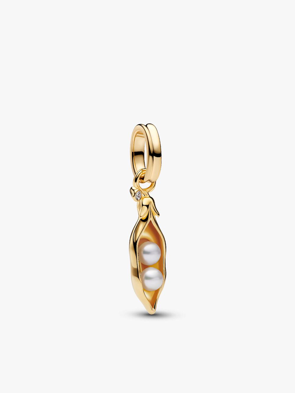 Treated Freshwater Cultured Baroque Pearl Padlock Dangle Charm