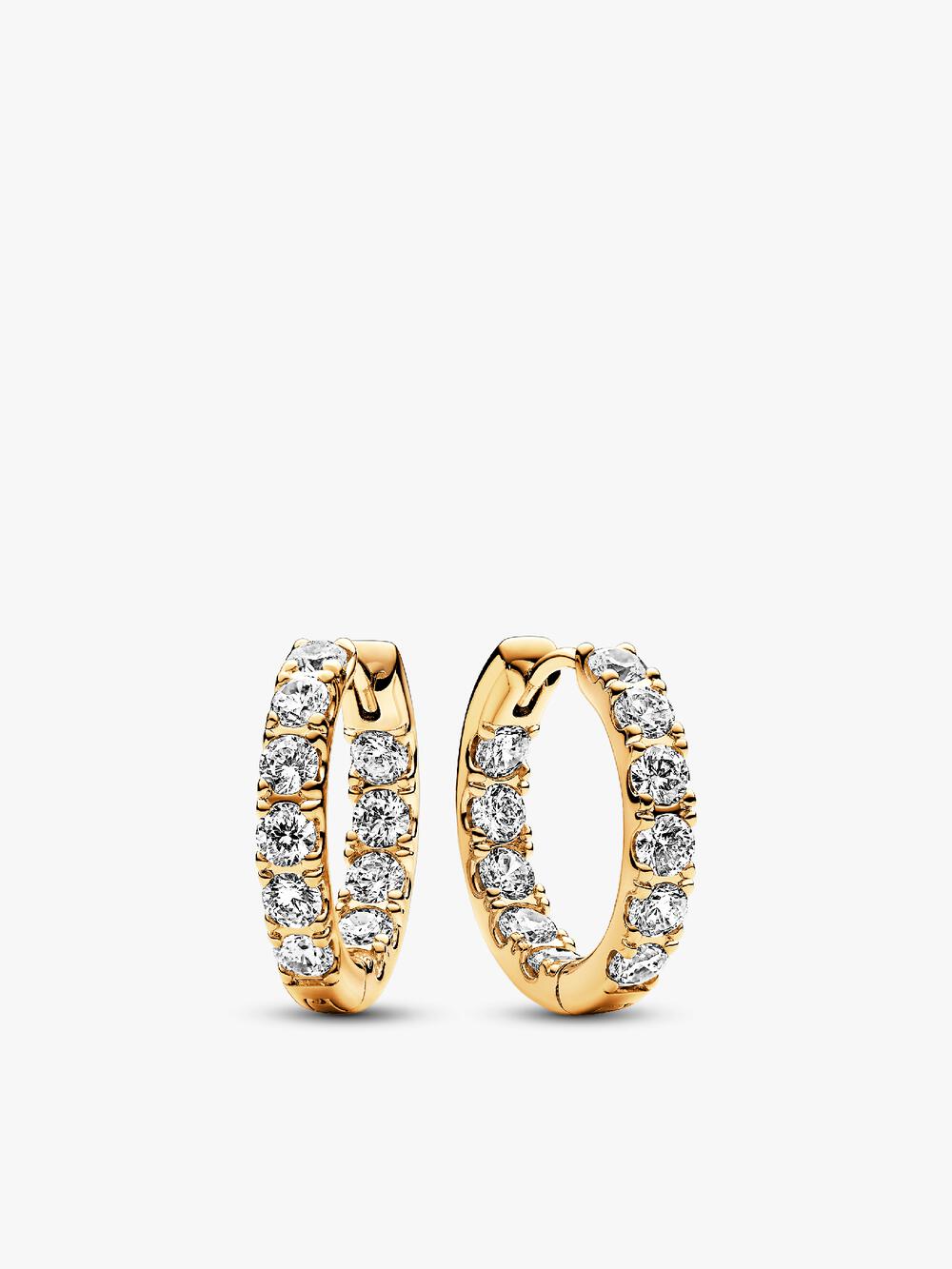 Sparkling Huggie Hoop Earrings