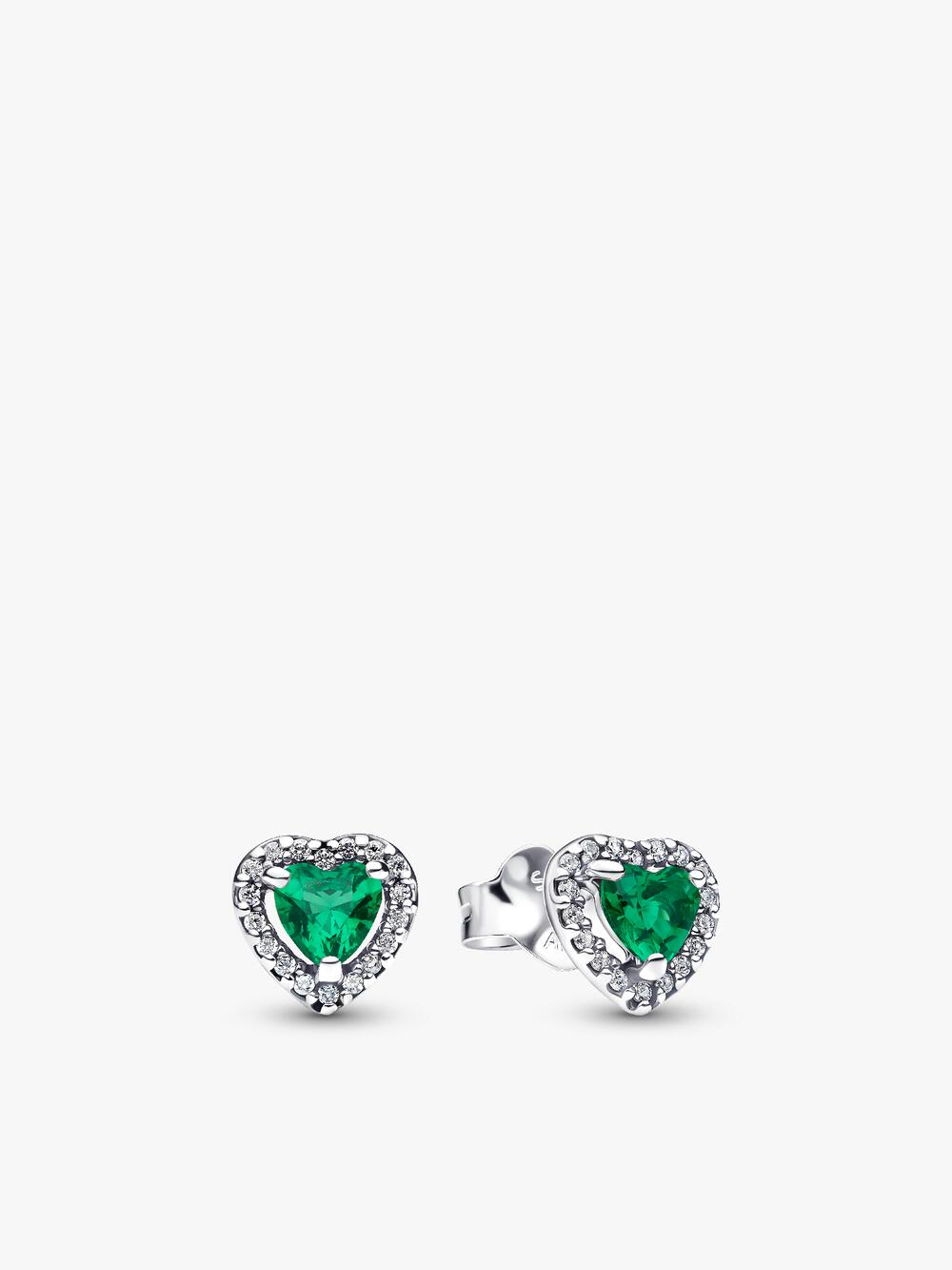 Elevated Pink Heart Stud Earrings