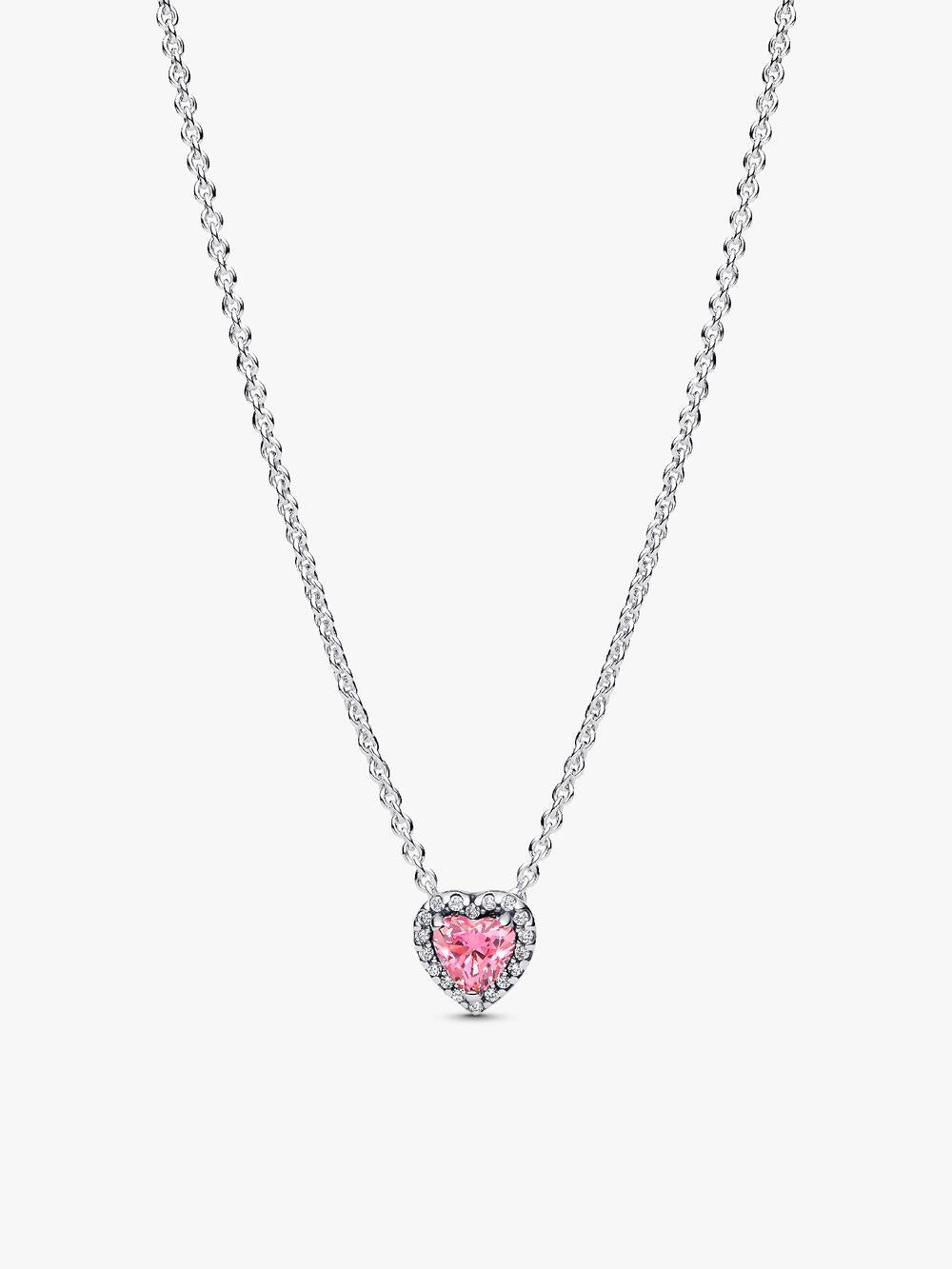 Elevated Pink Heart Stud Earrings