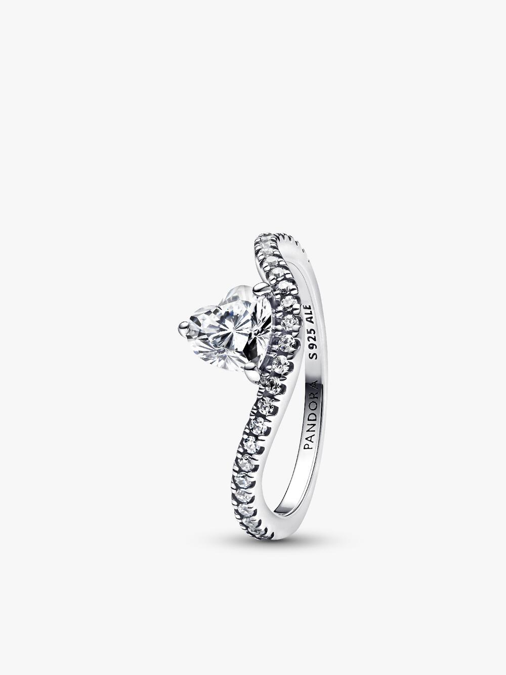 Square Sparkle Halo Ring