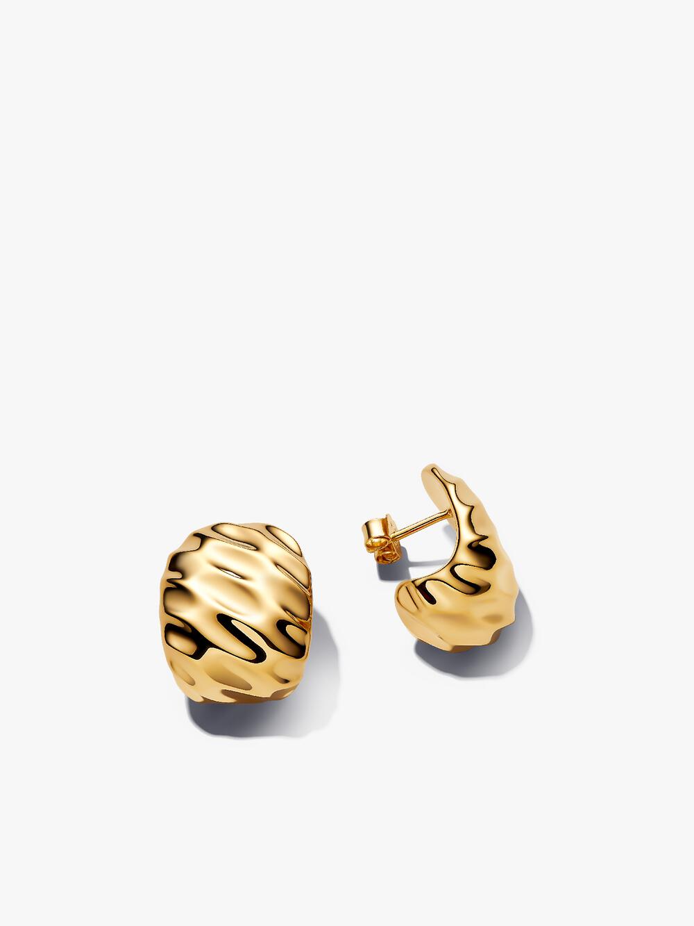 Organically V-shaped Open Hoop Earrings