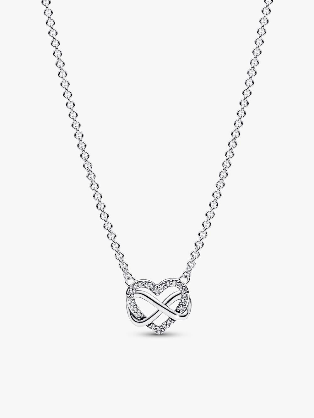 Pandora Moments Heart Clasp Snake Chain Necklace