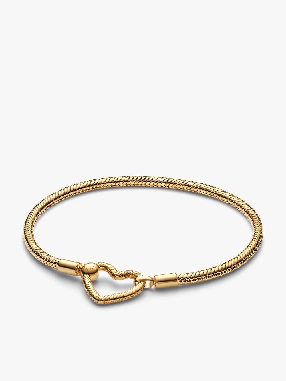 Pandora Moments Heart Clasp Snake Chain Bracelet