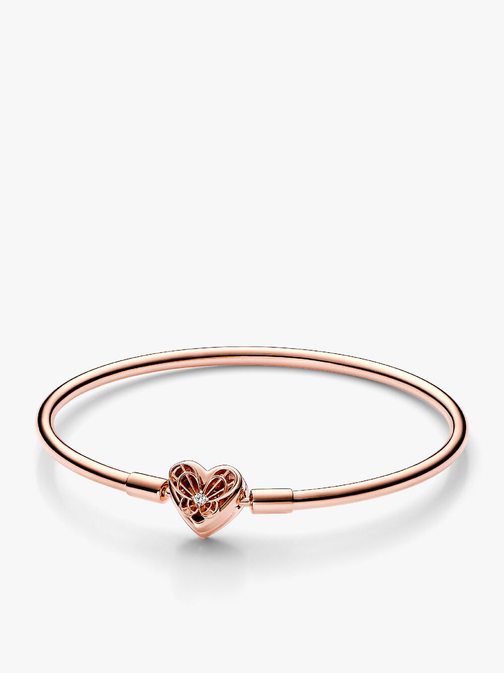 Pandora Moments Heart T-Bar Snake Chain Bracelet