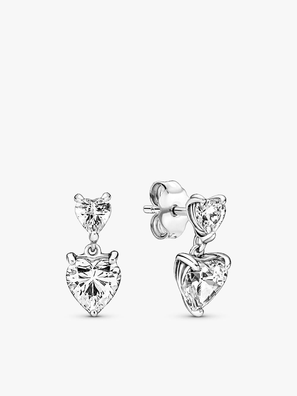 Sparkling Pear Halo Stud Earrings